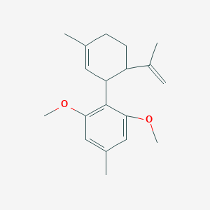 B109532 1,3-Dimethoxy-5-methyl-2-(3-methyl-6-prop-1-en-2-ylcyclohex-2-en-1-yl)benzene CAS No. 536697-79-7