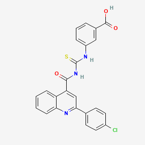 3-[({[2-(4-Chlorophenyl)quinolin-4-yl]carbonyl}carbamothioyl)amino]benzoic acid