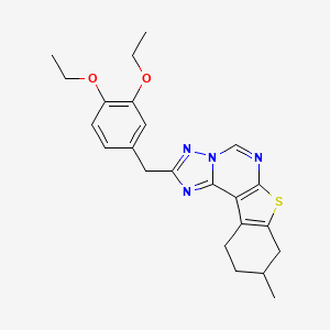 2-(3,4-Diethoxybenzyl)-9-methyl-8,9,10,11-tetrahydro[1]benzothieno[3,2-e][1,2,4]triazolo[1,5-c]pyrimidine