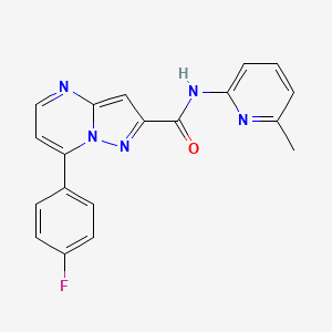 7-(4-fluorophenyl)-N-(6-methylpyridin-2-yl)pyrazolo[1,5-a]pyrimidine-2-carboxamide