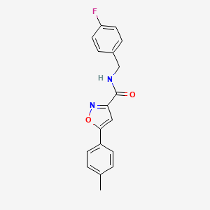 N-(4-fluorobenzyl)-5-(4-methylphenyl)-1,2-oxazole-3-carboxamide