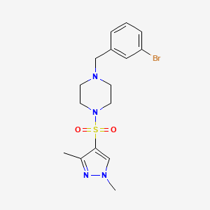 1-(3-bromobenzyl)-4-[(1,3-dimethyl-1H-pyrazol-4-yl)sulfonyl]piperazine