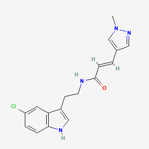 molecular formula C17H17ClN4O B10953329 (2E)-N-[2-(5-chloro-1H-indol-3-yl)ethyl]-3-(1-methyl-1H-pyrazol-4-yl)prop-2-enamide 