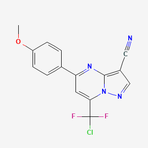 7-[Chloro(difluoro)methyl]-5-(4-methoxyphenyl)pyrazolo[1,5-a]pyrimidine-3-carbonitrile