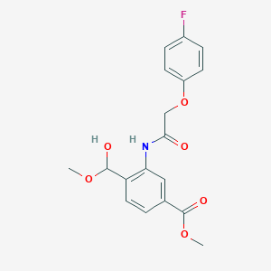 Methyl 3-{[(4-fluorophenoxy)acetyl]amino}-4-[hydroxy(methoxy)methyl]benzoate