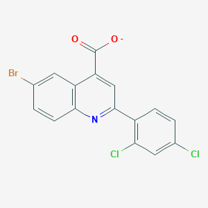 molecular formula C16H7BrCl2NO2- B10953375 6-Bromo-2-(2,4-dichlorophenyl)quinoline-4-carboxylate 