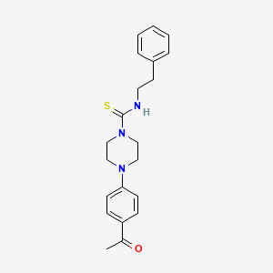 4-(4-acetylphenyl)-N-(2-phenylethyl)piperazine-1-carbothioamide