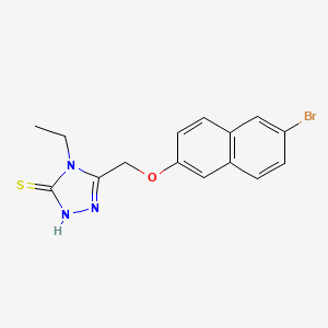 5-{[(6-bromonaphthalen-2-yl)oxy]methyl}-4-ethyl-4H-1,2,4-triazole-3-thiol