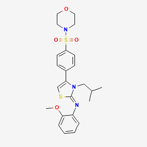 2-methoxy-N-[(2Z)-3-(2-methylpropyl)-4-[4-(morpholin-4-ylsulfonyl)phenyl]-1,3-thiazol-2(3H)-ylidene]aniline