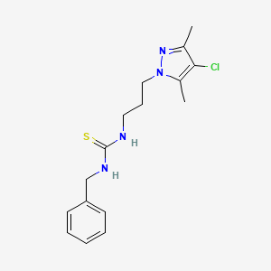 1-benzyl-3-[3-(4-chloro-3,5-dimethyl-1H-pyrazol-1-yl)propyl]thiourea