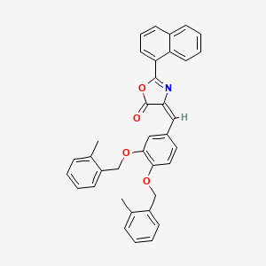 molecular formula C36H29NO4 B10953465 (4E)-4-{3,4-bis[(2-methylbenzyl)oxy]benzylidene}-2-(naphthalen-1-yl)-1,3-oxazol-5(4H)-one 