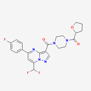 [7-(Difluoromethyl)-5-(4-fluorophenyl)pyrazolo[1,5-a]pyrimidin-3-yl][4-(tetrahydrofuran-2-ylcarbonyl)piperazin-1-yl]methanone