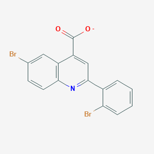 molecular formula C16H8Br2NO2- B10953492 6-Bromo-2-(2-bromophenyl)quinoline-4-carboxylate 