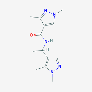 molecular formula C13H19N5O B10953499 N-[1-(1,5-dimethyl-1H-pyrazol-4-yl)ethyl]-1,3-dimethyl-1H-pyrazole-4-carboxamide 