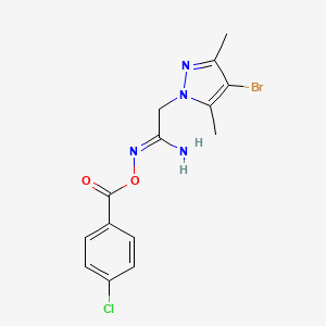 (1Z)-2-(4-bromo-3,5-dimethyl-1H-pyrazol-1-yl)-N'-{[(4-chlorophenyl)carbonyl]oxy}ethanimidamide