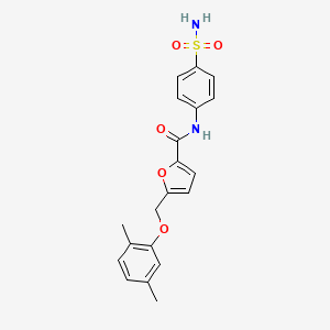 molecular formula C20H20N2O5S B10953527 5-[(2,5-dimethylphenoxy)methyl]-N-(4-sulfamoylphenyl)furan-2-carboxamide 