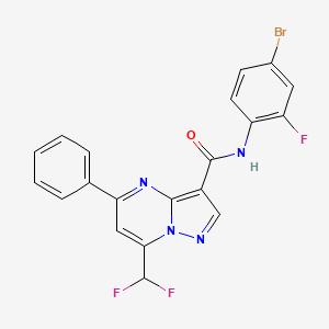 N-(4-bromo-2-fluorophenyl)-7-(difluoromethyl)-5-phenylpyrazolo[1,5-a]pyrimidine-3-carboxamide