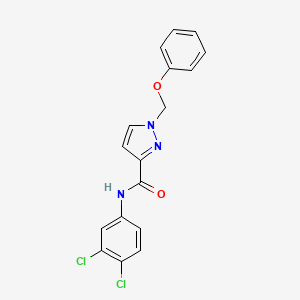 molecular formula C17H13Cl2N3O2 B10953538 N-(3,4-dichlorophenyl)-1-(phenoxymethyl)-1H-pyrazole-3-carboxamide 