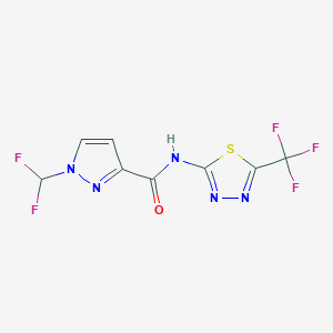 1-(difluoromethyl)-N-[5-(trifluoromethyl)-1,3,4-thiadiazol-2-yl]-1H-pyrazole-3-carboxamide