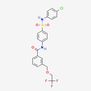 N-{4-[(4-chlorophenyl)sulfamoyl]phenyl}-3-[(2,2,2-trifluoroethoxy)methyl]benzamide