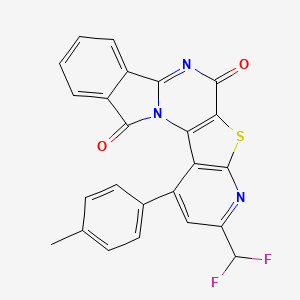 6-(difluoromethyl)-4-(4-methylphenyl)-9-thia-1,7,12-triazapentacyclo[11.7.0.02,10.03,8.014,19]icosa-2(10),3(8),4,6,12,14,16,18-octaene-11,20-dione