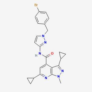 N-[1-(4-bromobenzyl)-1H-pyrazol-3-yl]-3,6-dicyclopropyl-1-methyl-1H-pyrazolo[3,4-b]pyridine-4-carboxamide