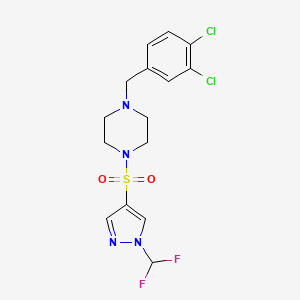 1-(3,4-dichlorobenzyl)-4-{[1-(difluoromethyl)-1H-pyrazol-4-yl]sulfonyl}piperazine