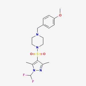 1-{[1-(difluoromethyl)-3,5-dimethyl-1H-pyrazol-4-yl]sulfonyl}-4-(4-methoxybenzyl)piperazine