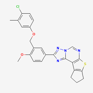 2-[(4-Chloro-3-methylphenoxy)methyl]-4-(9,10-dihydro-8H-cyclopenta[4,5]thieno[3,2-E][1,2,4]triazolo[1,5-C]pyrimidin-2-YL)phenyl methyl ether