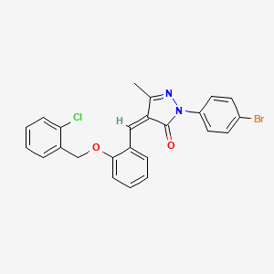 (4Z)-2-(4-bromophenyl)-4-{2-[(2-chlorobenzyl)oxy]benzylidene}-5-methyl-2,4-dihydro-3H-pyrazol-3-one