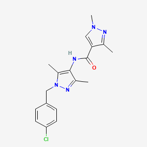 N-[1-(4-chlorobenzyl)-3,5-dimethyl-1H-pyrazol-4-yl]-1,3-dimethyl-1H-pyrazole-4-carboxamide