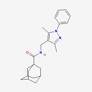 molecular formula C23H29N3O B10953790 N-[(3,5-dimethyl-1-phenyl-1H-pyrazol-4-yl)methyl]-1-adamantanecarboxamide 