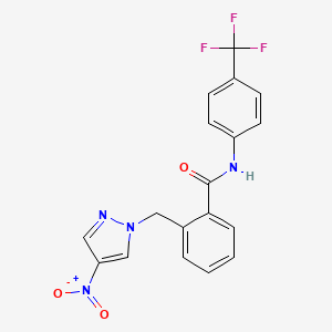 2-[(4-nitro-1H-pyrazol-1-yl)methyl]-N-[4-(trifluoromethyl)phenyl]benzamide