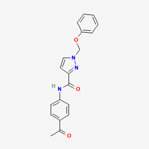 molecular formula C19H17N3O3 B10953796 N-(4-acetylphenyl)-1-(phenoxymethyl)-1H-pyrazole-3-carboxamide 