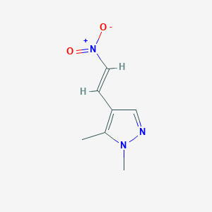 molecular formula C7H9N3O2 B10953798 1,5-dimethyl-4-[(E)-2-nitroethenyl]-1H-pyrazole 