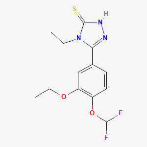 5-[4-(difluoromethoxy)-3-ethoxyphenyl]-4-ethyl-4H-1,2,4-triazole-3-thiol