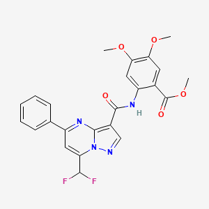 Methyl 2-({[7-(difluoromethyl)-5-phenylpyrazolo[1,5-a]pyrimidin-3-yl]carbonyl}amino)-4,5-dimethoxybenzoate