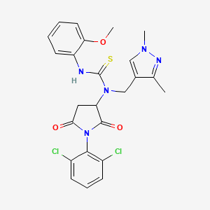 N-[1-(2,6-dichlorophenyl)-2,5-dioxo-3-pyrrolidinyl]-N-[(1,3-dimethyl-1H-pyrazol-4-yl)methyl]-N'-(2-methoxyphenyl)thiourea