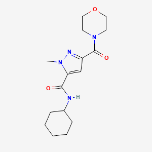 N-cyclohexyl-1-methyl-3-(morpholin-4-ylcarbonyl)-1H-pyrazole-5-carboxamide