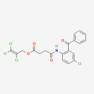 2,3,3-Trichloroprop-2-en-1-yl 4-{[4-chloro-2-(phenylcarbonyl)phenyl]amino}-4-oxobutanoate