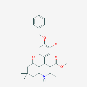 Methyl 4-{3-methoxy-4-[(4-methylbenzyl)oxy]phenyl}-2,7,7-trimethyl-5-oxo-1,4,5,6,7,8-hexahydroquinoline-3-carboxylate