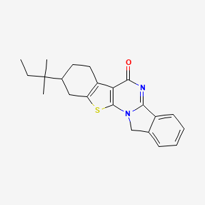 6-(2-methylbutan-2-yl)-3-thia-1,12-diazapentacyclo[11.7.0.02,10.04,9.014,19]icosa-2(10),4(9),12,14,16,18-hexaen-11-one