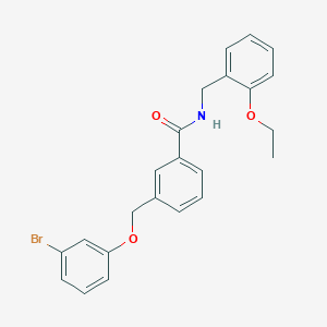 molecular formula C23H22BrNO3 B10953926 3-[(3-bromophenoxy)methyl]-N-(2-ethoxybenzyl)benzamide 