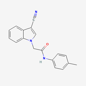 molecular formula C18H15N3O B10954007 2-(3-cyano-1H-indol-1-yl)-N-(4-methylphenyl)acetamide 