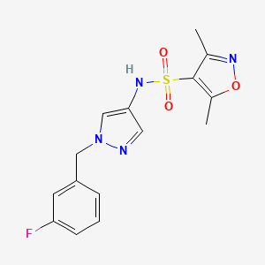 N-[1-(3-fluorobenzyl)-1H-pyrazol-4-yl]-3,5-dimethyl-1,2-oxazole-4-sulfonamide