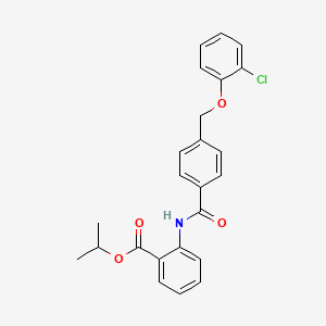 molecular formula C24H22ClNO4 B10954034 Propan-2-yl 2-[({4-[(2-chlorophenoxy)methyl]phenyl}carbonyl)amino]benzoate 