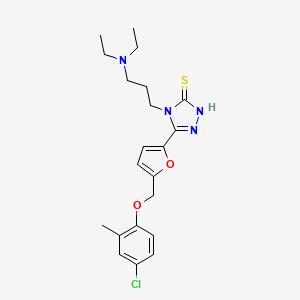 5-{5-[(4-chloro-2-methylphenoxy)methyl]furan-2-yl}-4-[3-(diethylamino)propyl]-4H-1,2,4-triazole-3-thiol