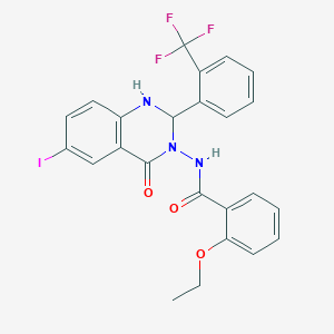 2-ethoxy-N-{6-iodo-4-oxo-2-[2-(trifluoromethyl)phenyl]-1,4-dihydroquinazolin-3(2H)-yl}benzamide