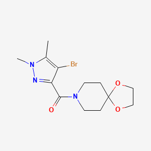 (4-bromo-1,5-dimethyl-1H-pyrazol-3-yl)(1,4-dioxa-8-azaspiro[4.5]dec-8-yl)methanone