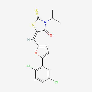 (5E)-5-{[5-(2,5-Dichlorophenyl)-2-furyl]methylene}-3-isopropyl-2-thioxo-1,3-thiazolidin-4-one